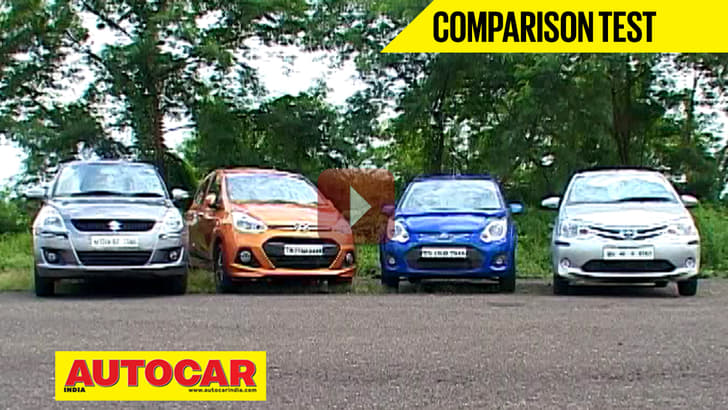 Hyundai Grand i10 Vs Toyota Liva Vs Maruti Swift Vs Ford Figo